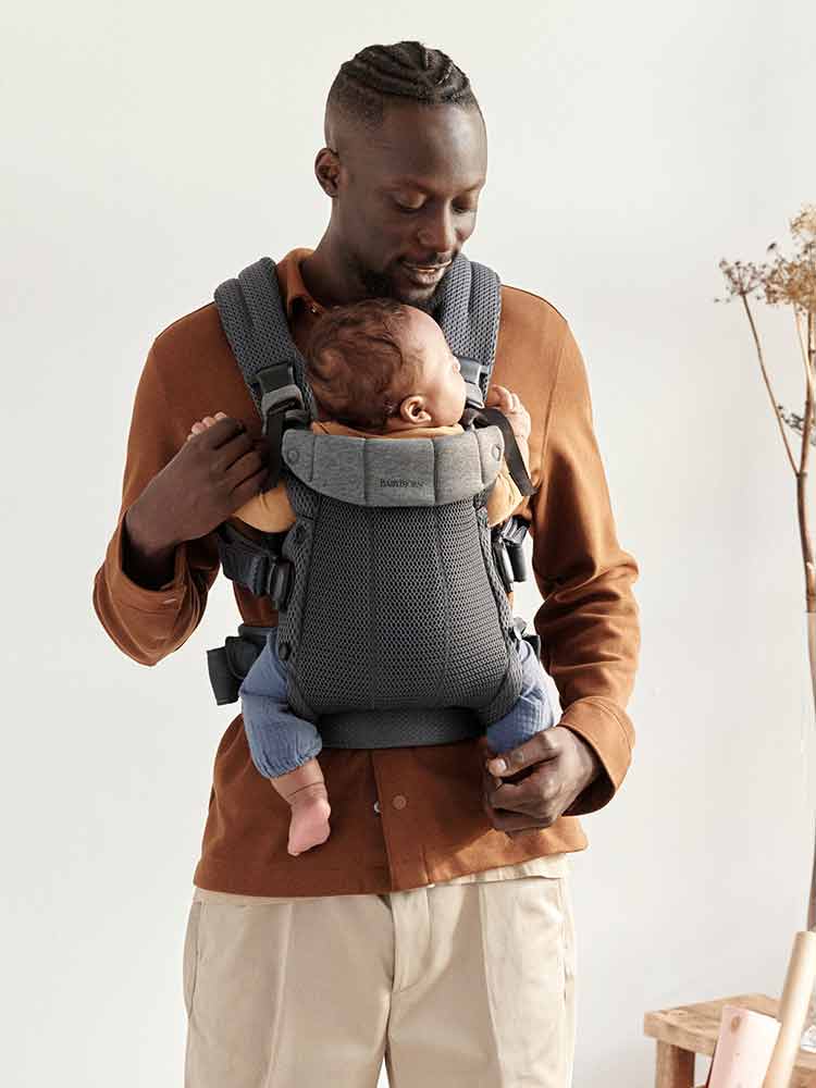 BabyBjörn vauvan kantokoppa Harmony 3D Mesh Anthracite (antrasiitti)