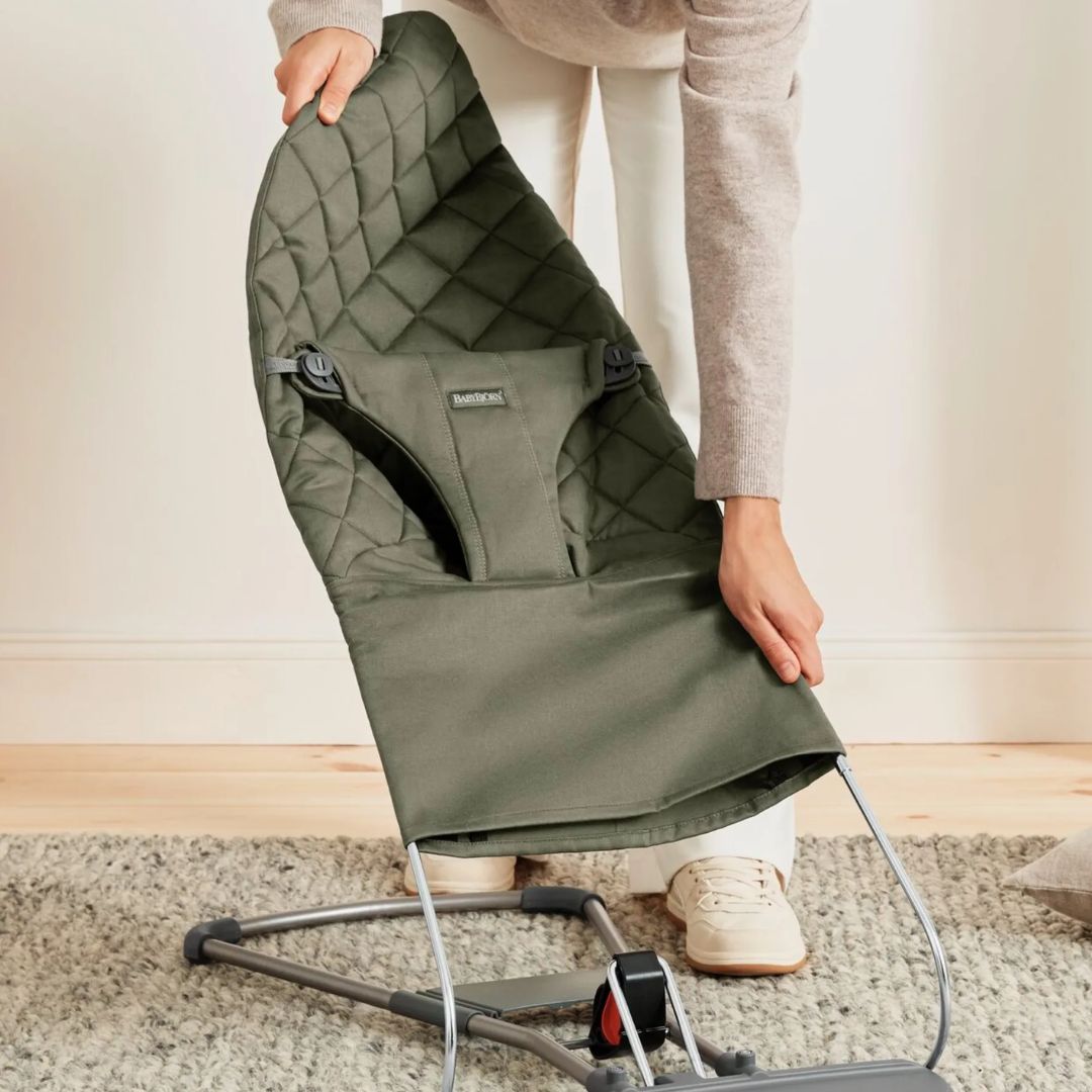 Babybjörn Babysitter Bliss puuvillaa kudottu tummanvihreä