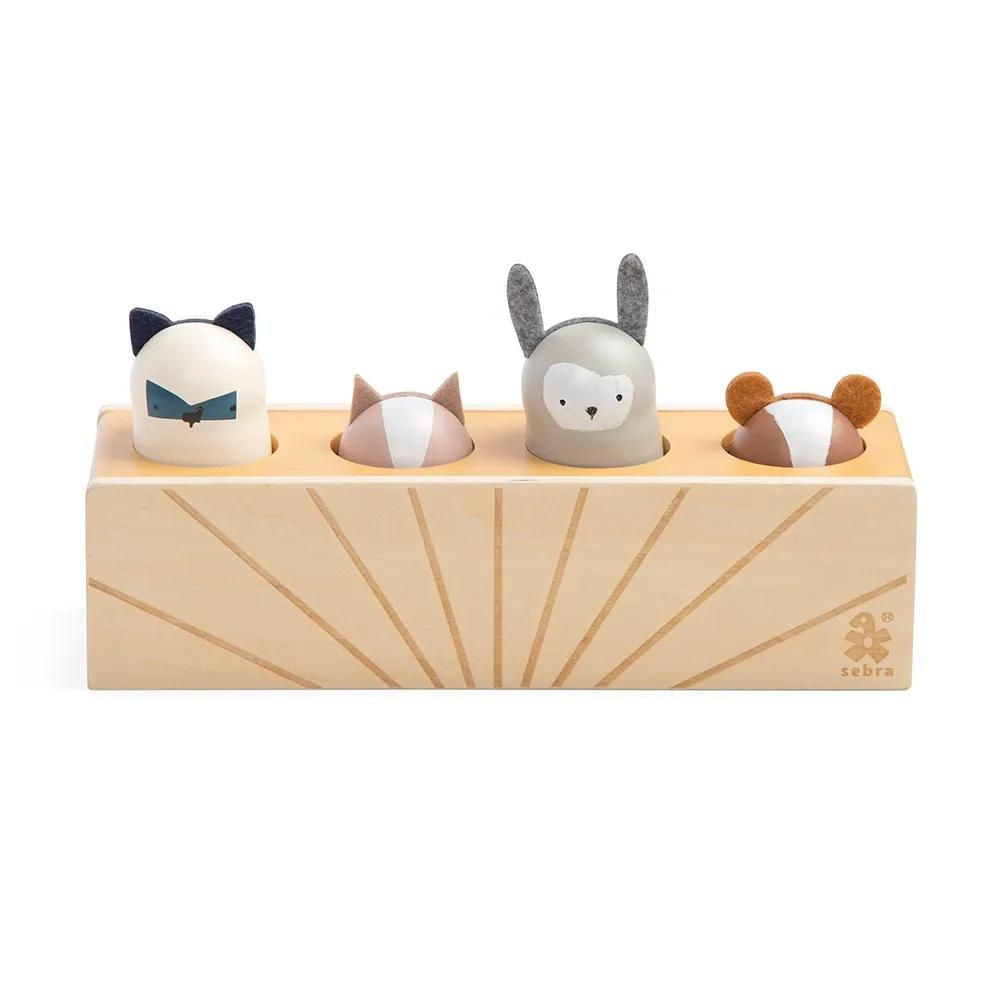 Sebra Wooden pop up puulelu