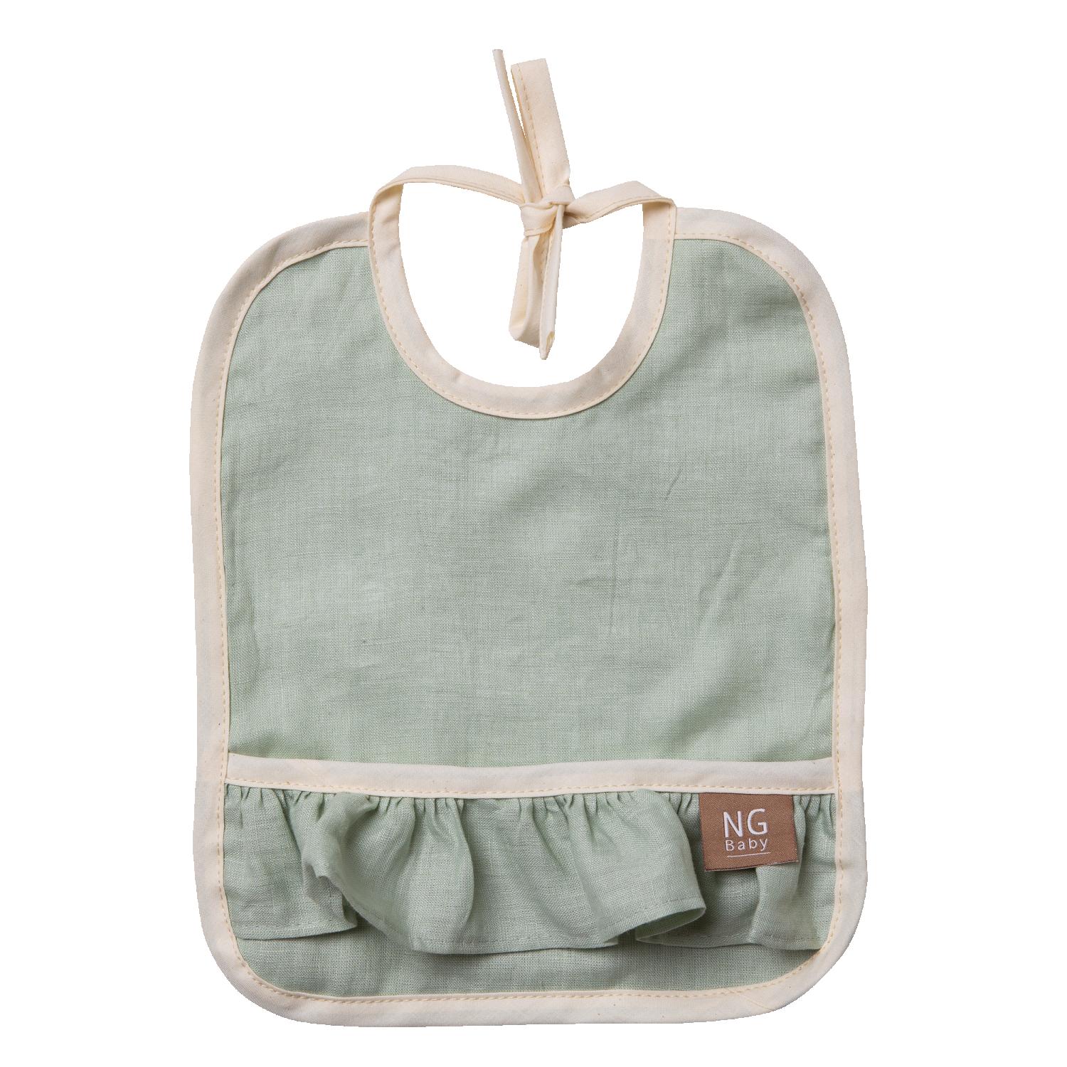 NG Baby Bib Volang Salvia vihreä