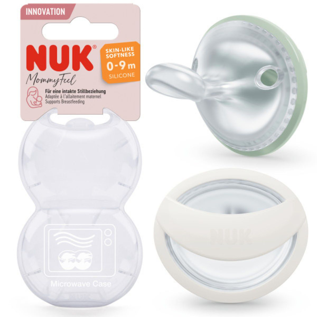 NUK tutti Mommyfeel silikoni harmaa 0-9 m