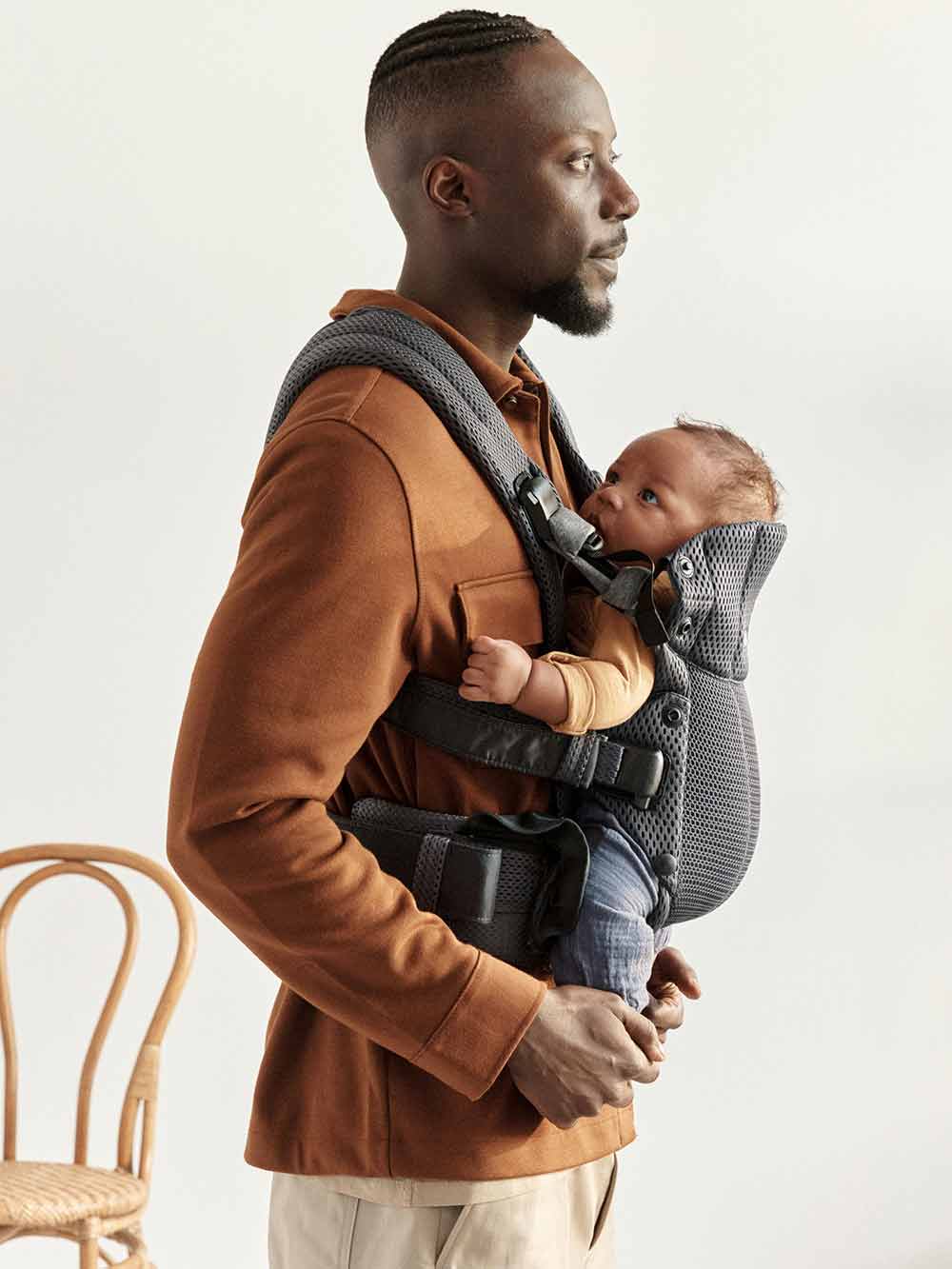 BabyBjörn vauvan kantokoppa Harmony 3D Mesh Anthracite (antrasiitti)