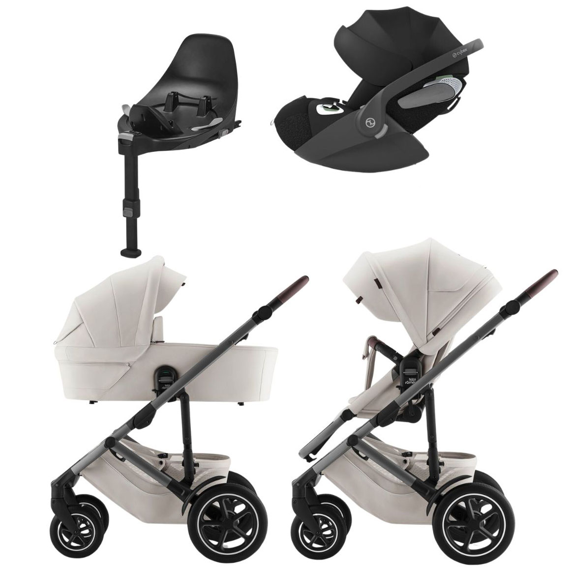 Britax Smile 5Z Soft Taupe + Cybex Cloud T paketti