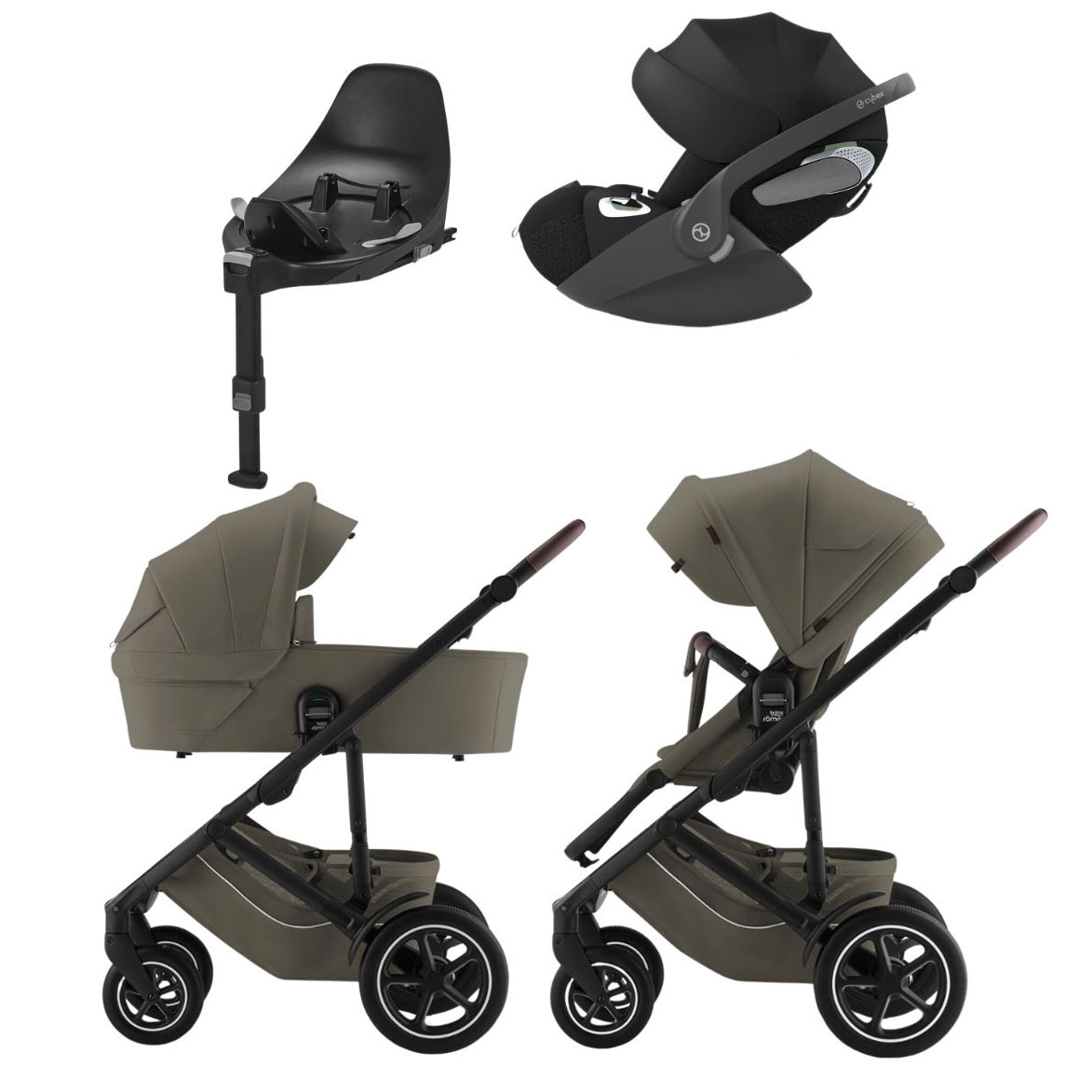 Britax Smile 5Z Urban Olive + Cybex Cloud T -paketti