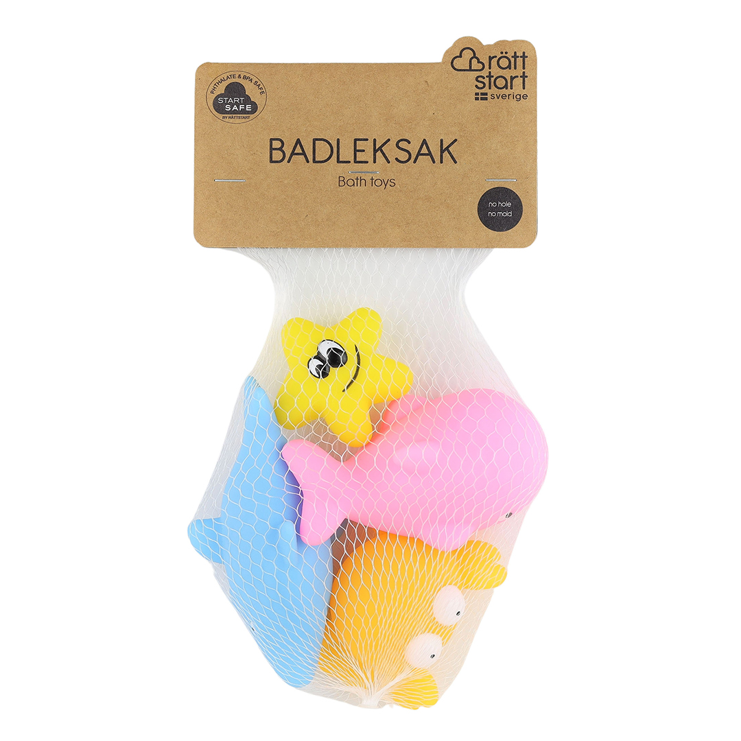 Right Start Coral Animal Kylpylelu 4-pakkaus