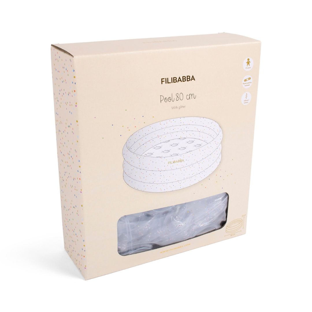 Filibabba Lasten allas 80 cm Alfie Rainbow Glitter Rainbow Glitter