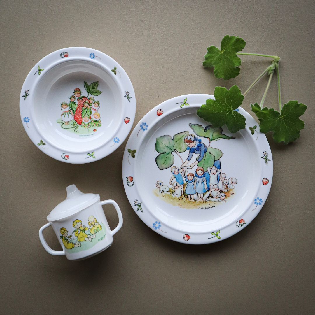 Right Start Elsa Beskow Flower Child, Lasten astiasto, 3 kpl