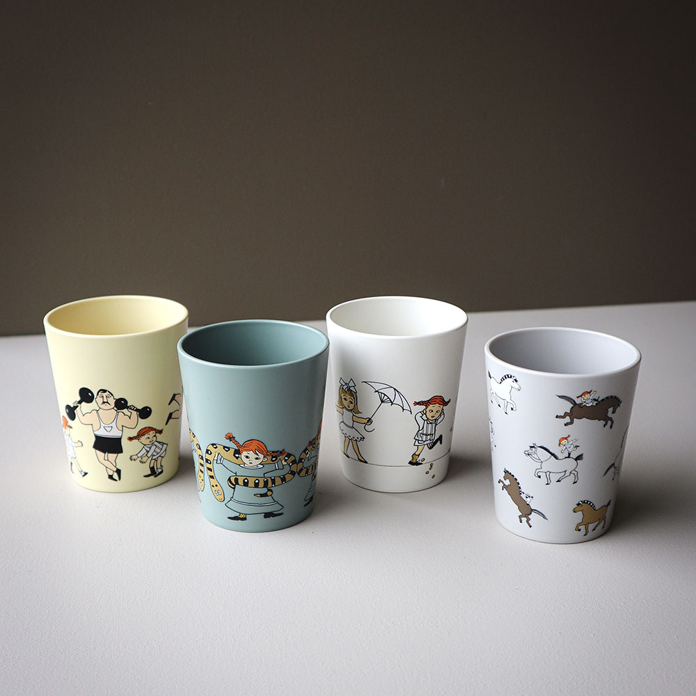 Rätt Start Pippi Cirkus Tumbler muki beige