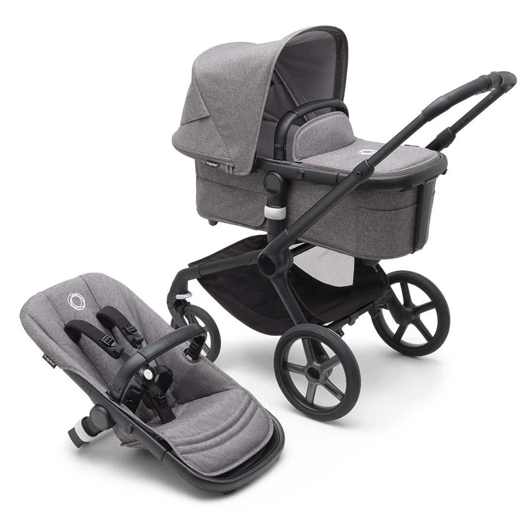 Bugaboo Fox 5 -lastenrattaat Musta/Harmaa Melange