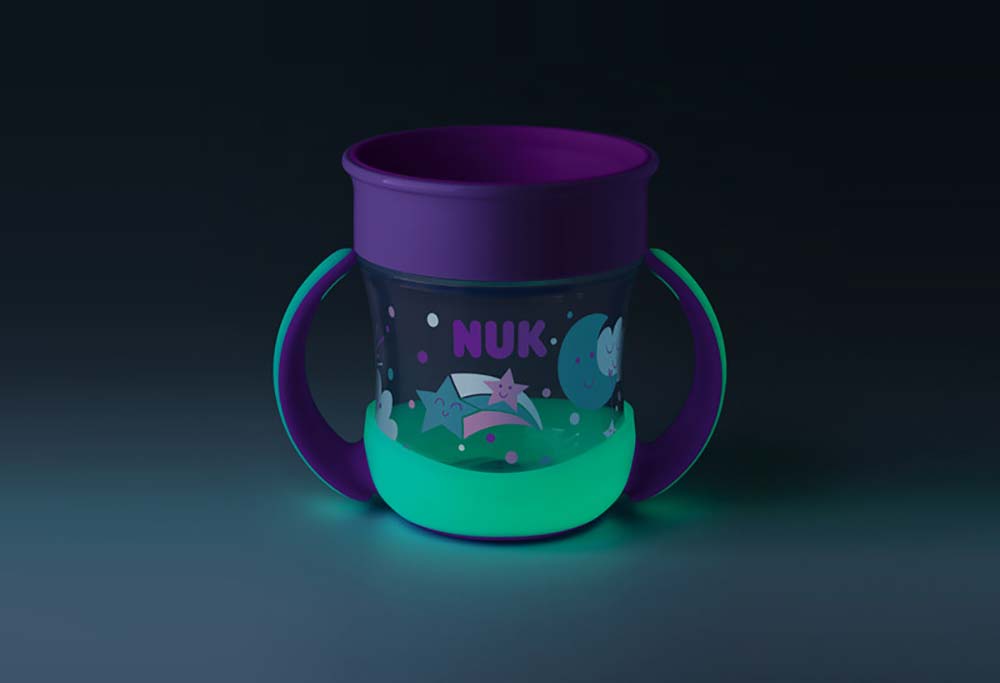 NUK Evolution Magic Mini-muki 160ml Hehkuva pimeässä tyttö 