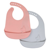 Right Start Muumi ruokalappu silikoni Easy Grey & Lovely Pink