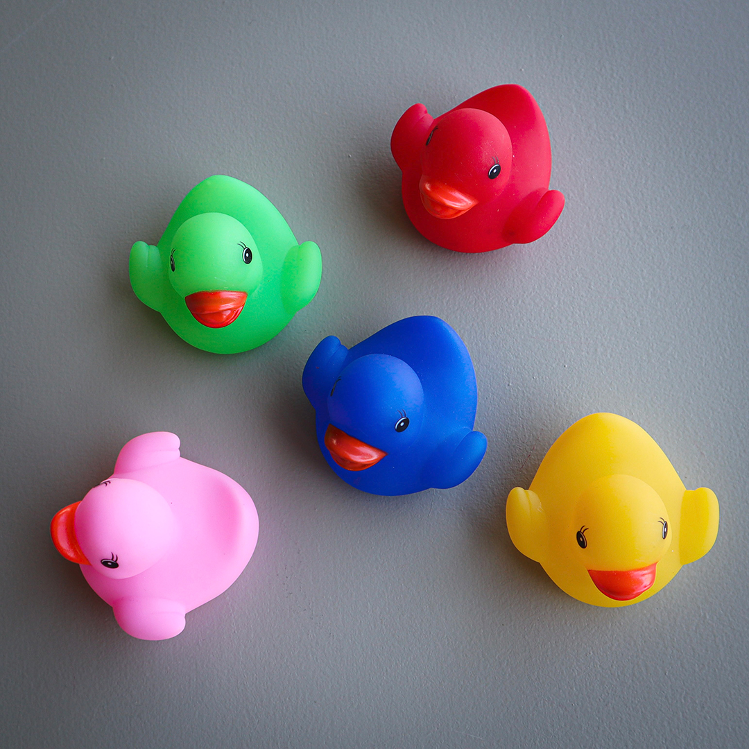 Right Start Kylpylelulelu Rainbow Ducks 5-pakkaus