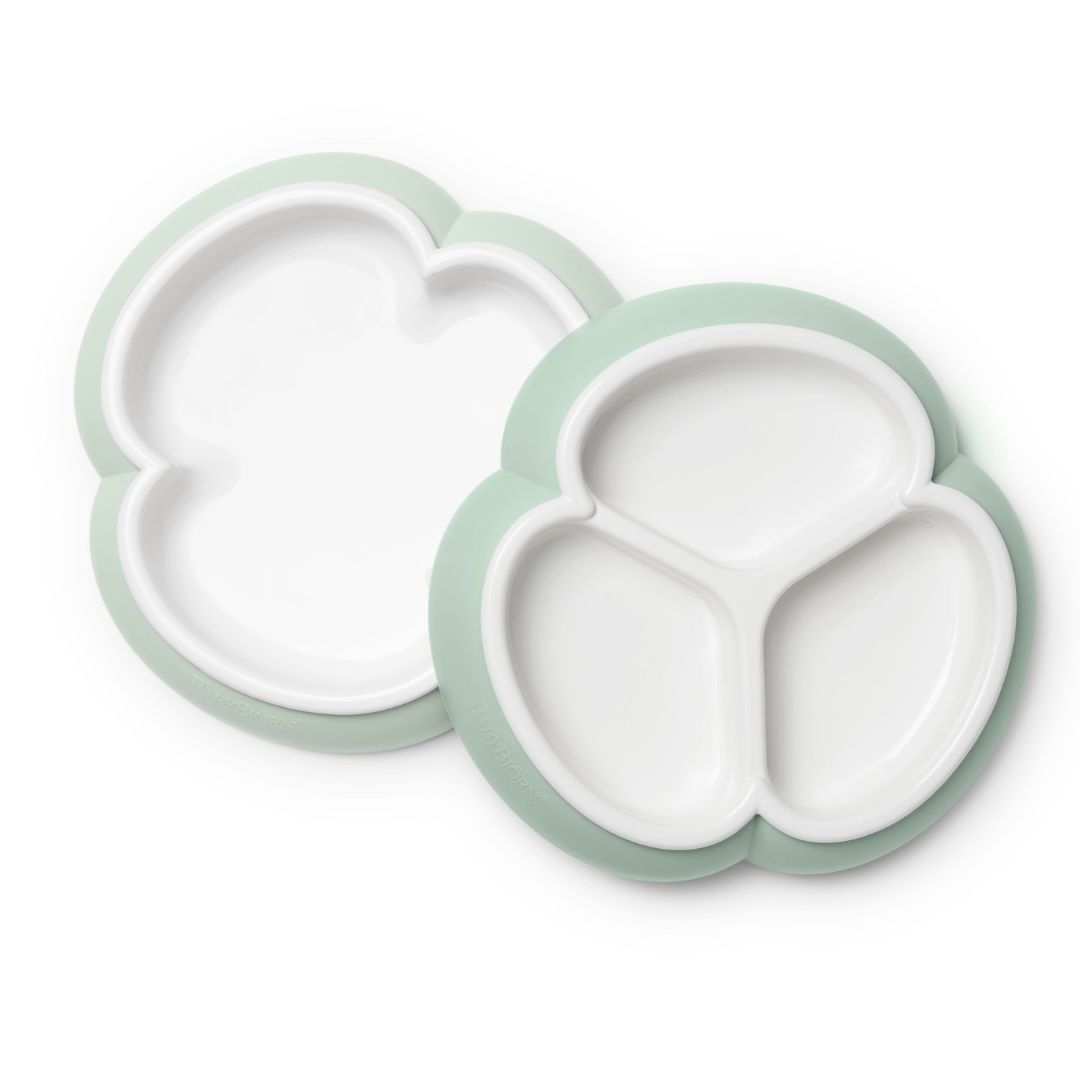 BabyBjörn Lautassarja, 2-pack Powder Green (pulverinvihreä)