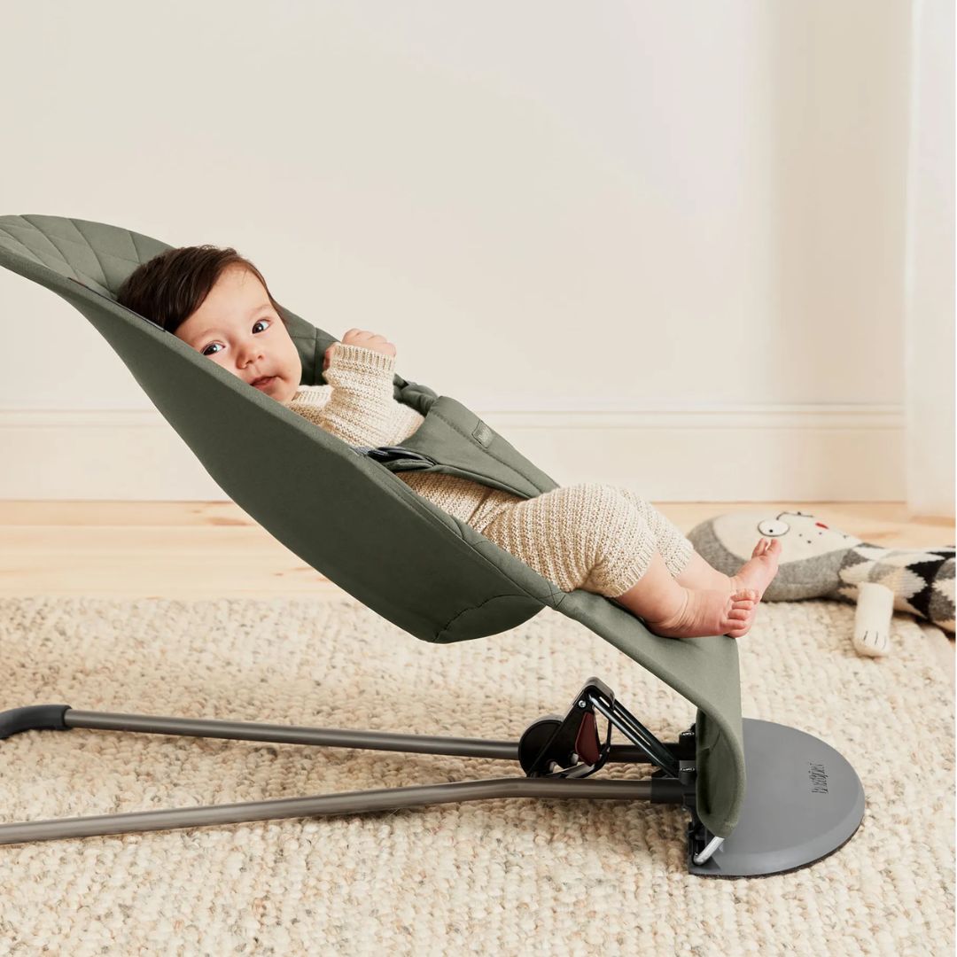Babybjörn Babysitter Bliss puuvillaa kudottu tummanvihreä