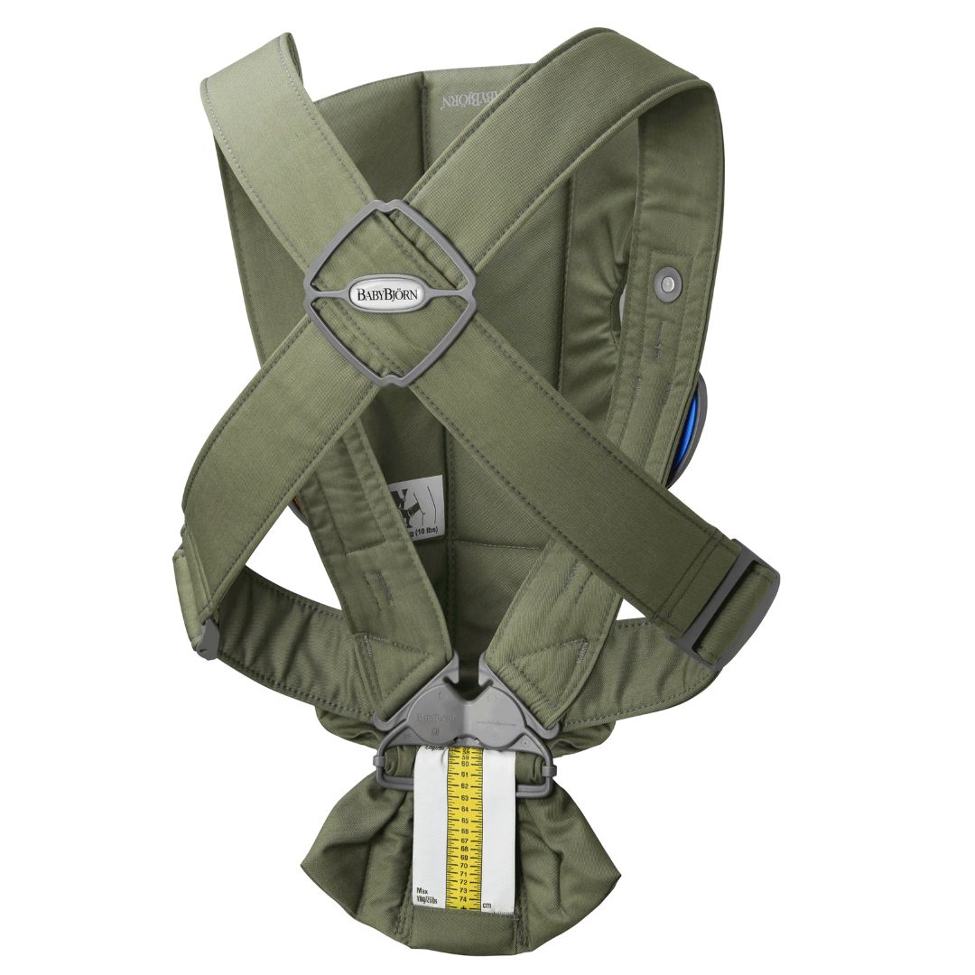 BabyBjörn Vauvan kantokoppa Mini Woven Tummanvihreä