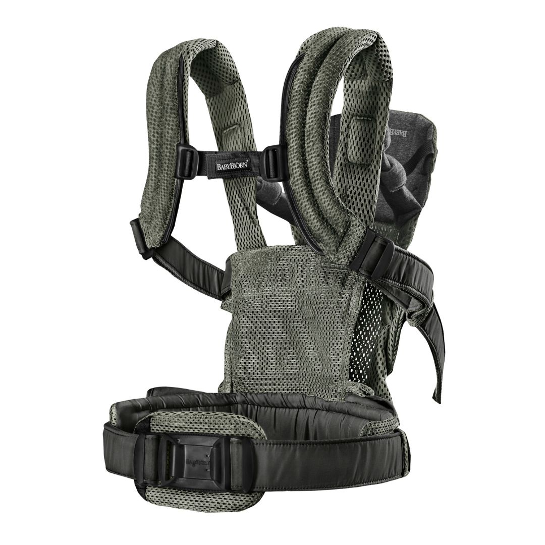 BabyBjörn kantokoppa Harmony 3D Mesh tummanvihreä
