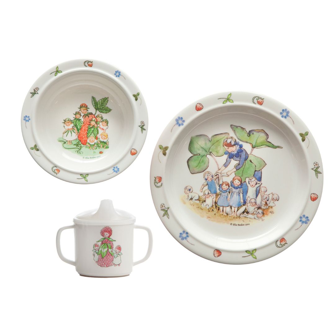 Right Start Elsa Beskow Flower Child, Lasten astiasto, 3 kpl