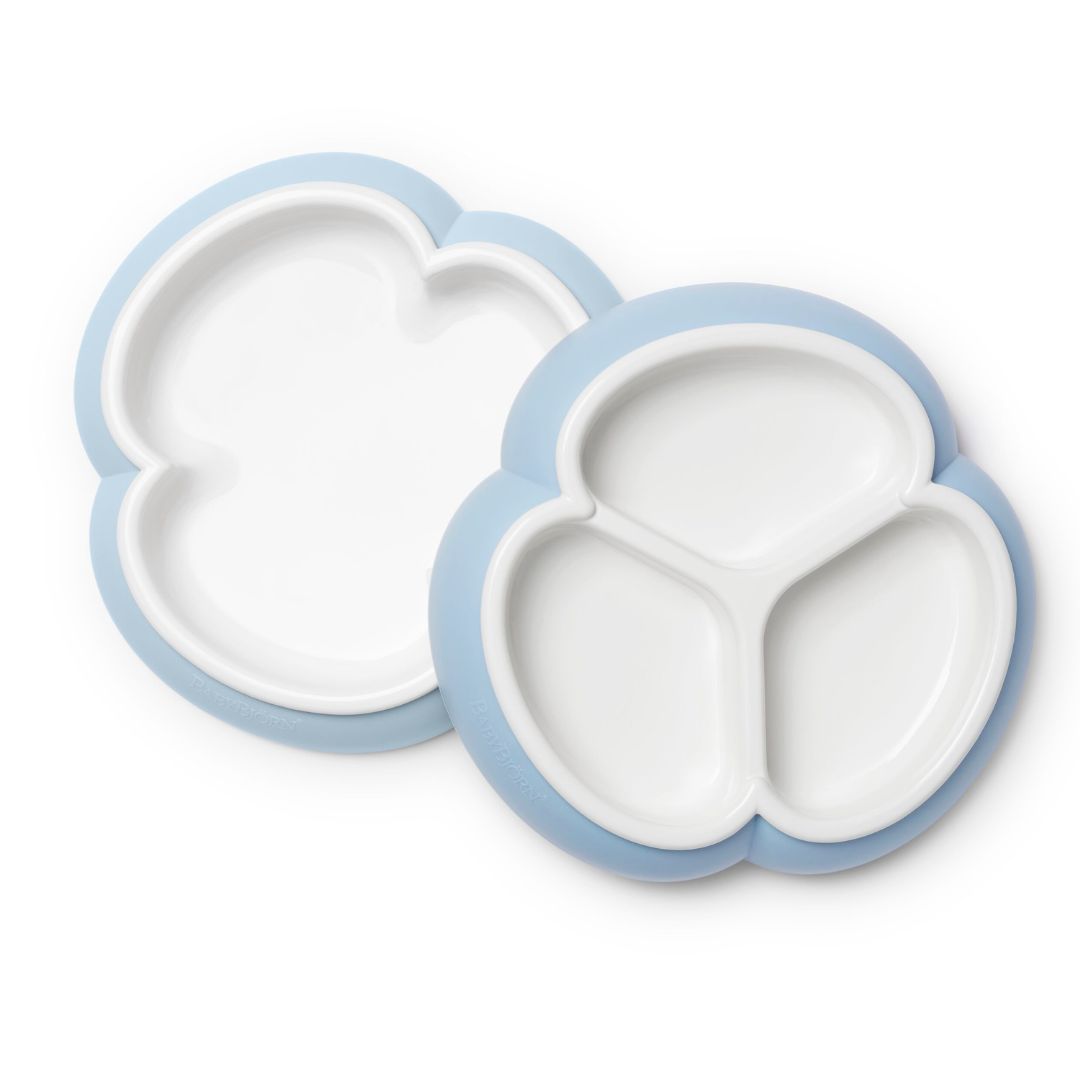 BabyBjörn Lautassarja, 2-pack Powder Blue (puuterin sininen)
