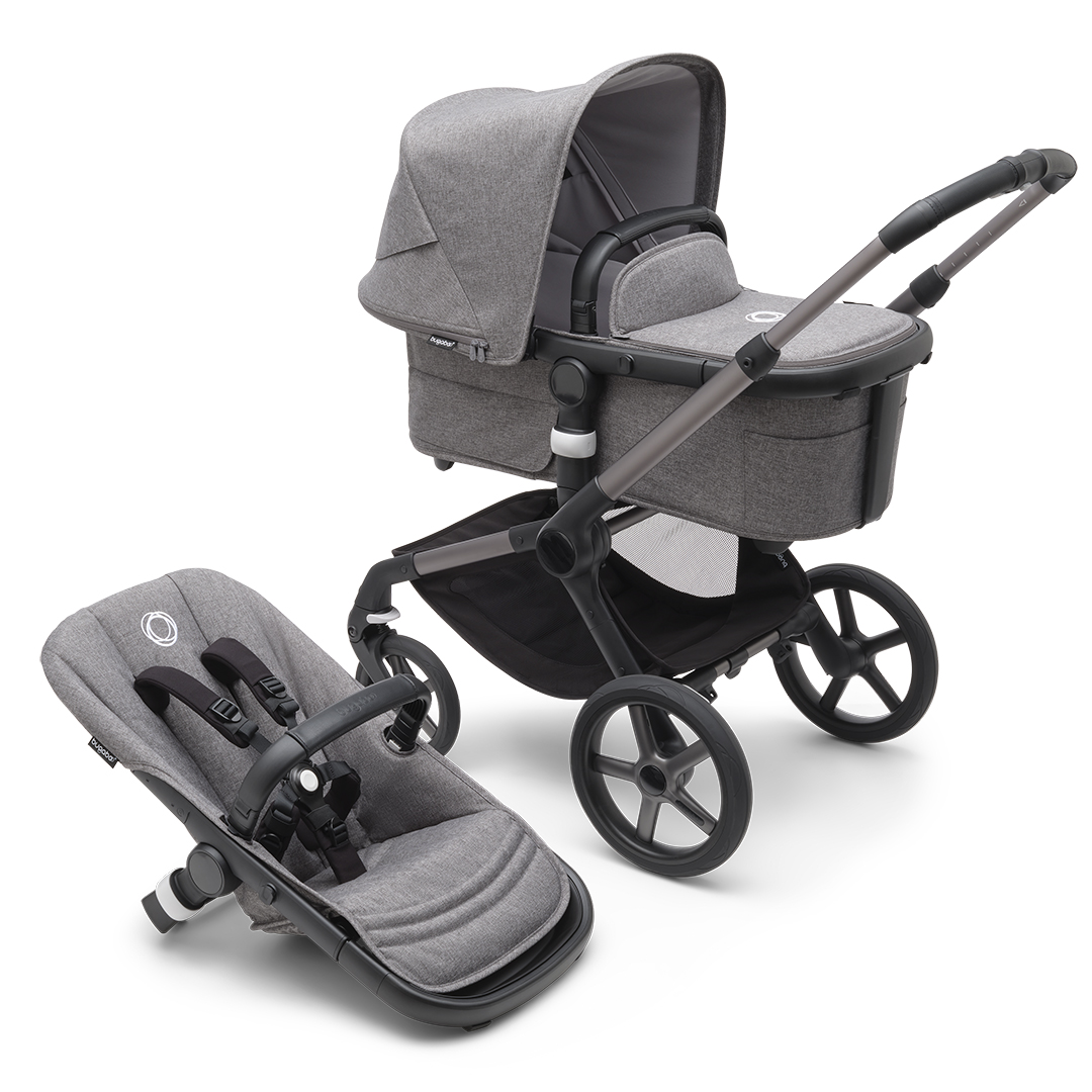 Bugaboo Fox 5 -rattaat Grey Melange (harmaa)